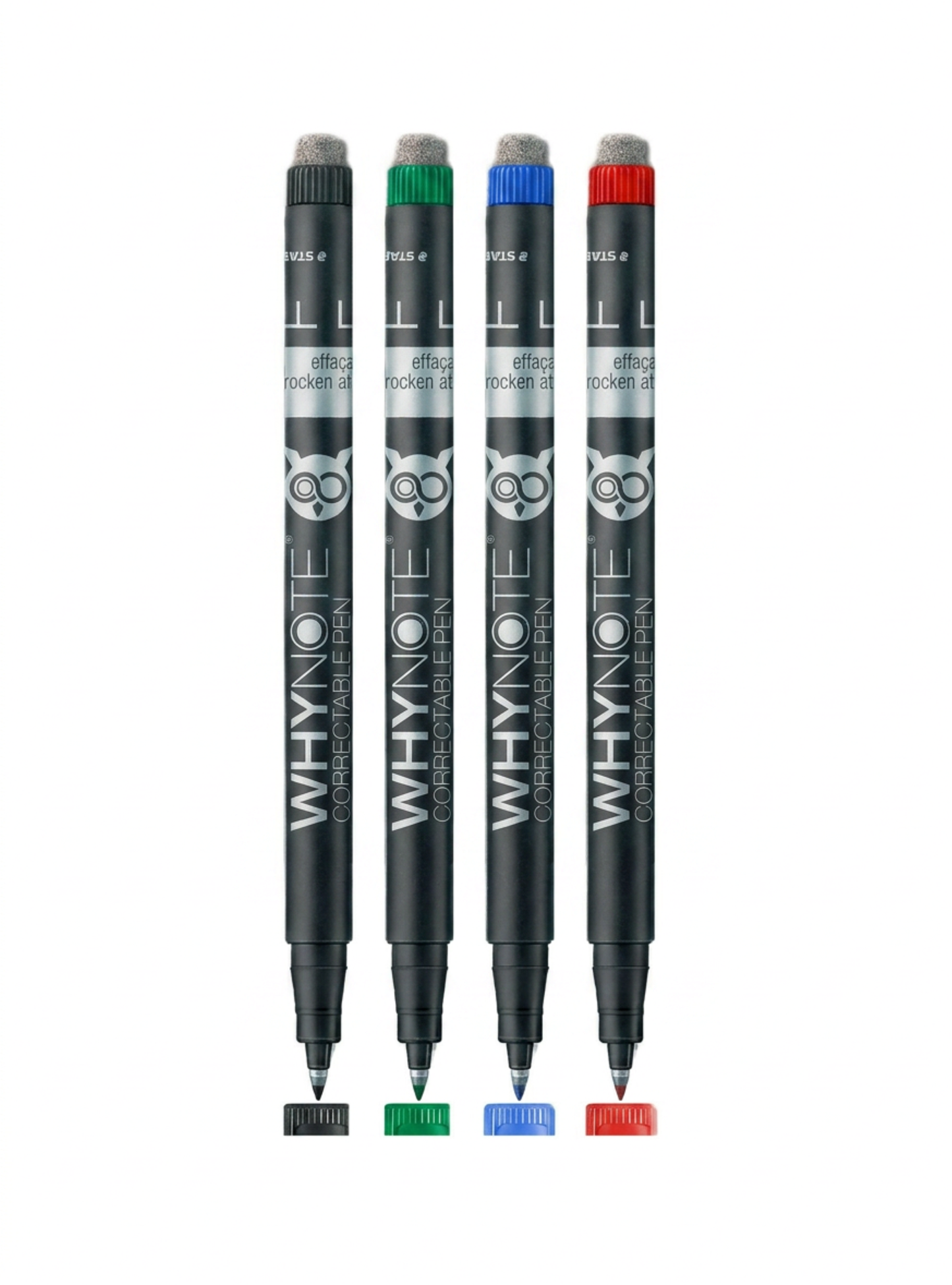 Pack 4 marqueurs effaçables (F) - Couleurs