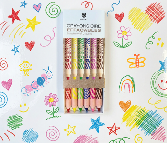 Boîte de 6 crayons de cire effaçables